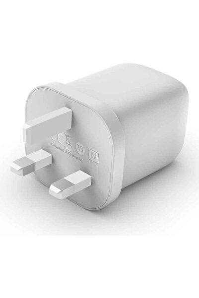 Belkin 65W Dual USB-C Wall Charger, PD 3.0 with GaN for iPhone 15/14/13, iPad, MacBook, Galaxy S24 - White