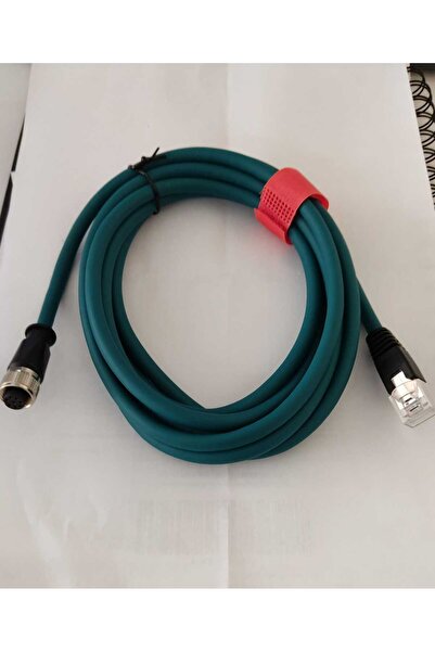 Endüstriyel Kamera için 8-pin M12 A-Code RJ45 Gigabit Ethernet Arayüzü Cat6a Kablosu (3M)