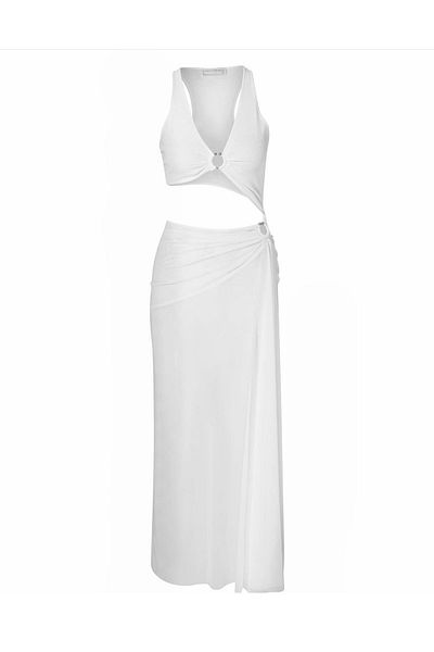 İLAYDA KARAKUŞ White "Tropezienne Dress" - Ilayda Karakus