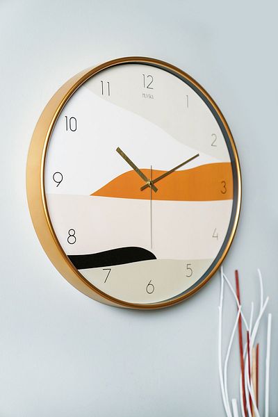 Muyika Design Muyika Pino Ceas De Perete Mecanism Silențios 42 Cm Sticlă Reală