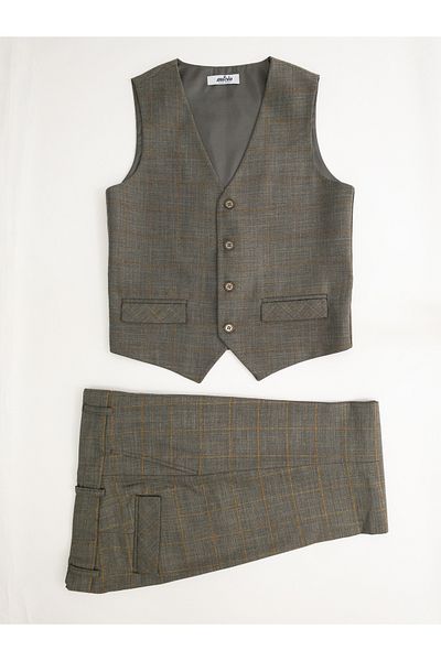 Micio Gray Boy's Vest and Pants Set
