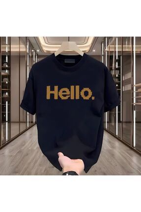 B KOMB NE Hello. Bask l Siyah Erkek Tshirt Fiyat Yorumlar Trendyol