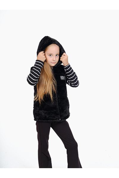 Kamex Black Plush Vest - Fiber Inside