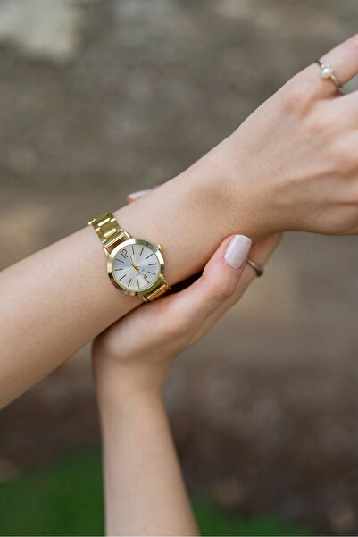 Stil Noktası Metal Kordon Yuvarlak Kasa Kadranlı Vintage Retro Kadın Kol Saati