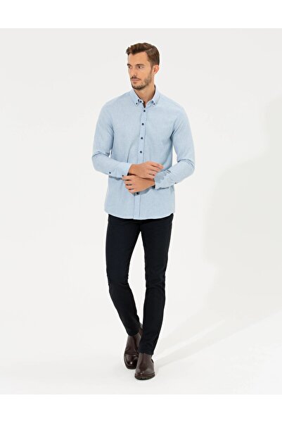 Pierre Cardin Erkek Mavi Gömlek