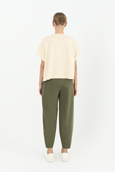 Puane Combed Cotton Women's Baggy Trousers - Elastic Waist 18167