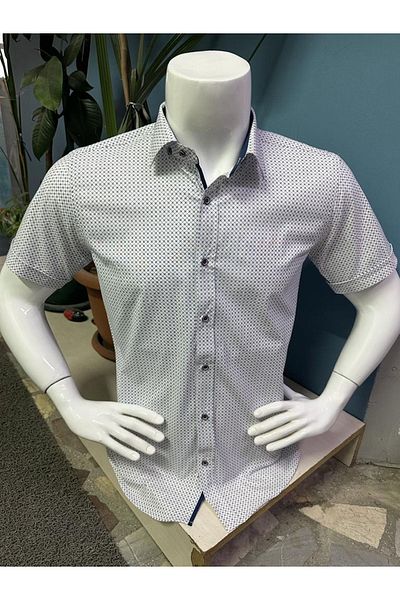 CLASSO Lycra Printed Short Sleeve Shirt