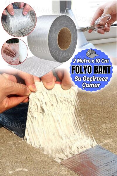 Munico Macunlu Çatı Sızdırmazlık Bantı - Güncel Yapışkanlı, 2 Metre x 10 Cm, ...