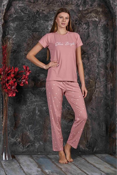 CALİA طقم بيجامة صيفي برقبة دائرية للنساء للموسم الجديد - كم قصير