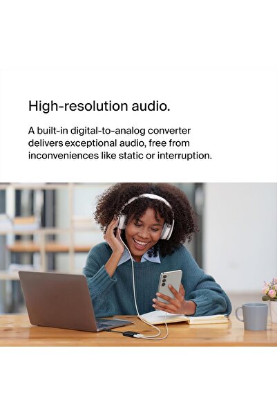 Belkin RockStar™ USB-C Audio + Charge Adapter - 60W Power Delivery Fast Charging for iPhone, iPad, & More