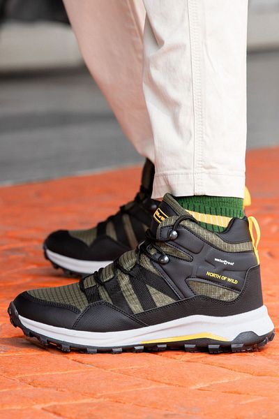 NORTH WİLD Ανδρικές αδιάβροχες μπότες Khaki Black Damon