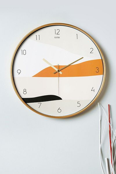 Muyika Design Muyika Pino Ceas De Perete Mecanism Silențios 42 Cm Sticlă Reală
