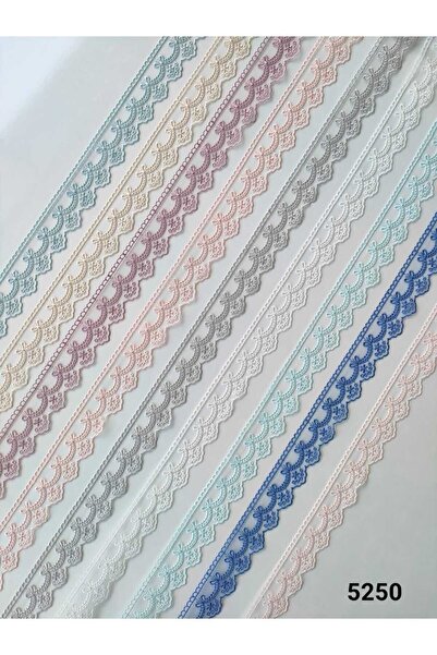 sarra 9m Güpür Fiyonk - 3,5 cm, cremă