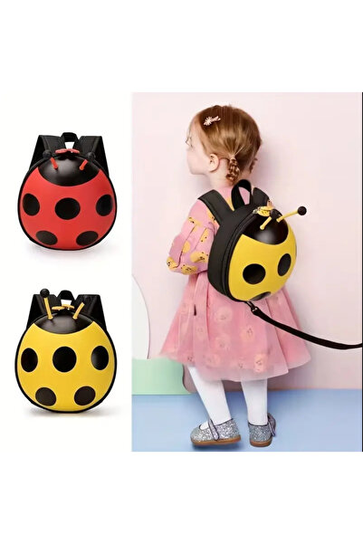 SYNOPE Bag-Shaped Zippered Ladybug Parent-Controlled Child Anti-Loss Rope Rope Safety Belt