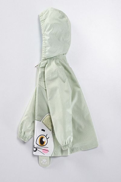 PODIUM GYM Trend New Season Winter/spring Cute Cat Patterned Cool Raincoat