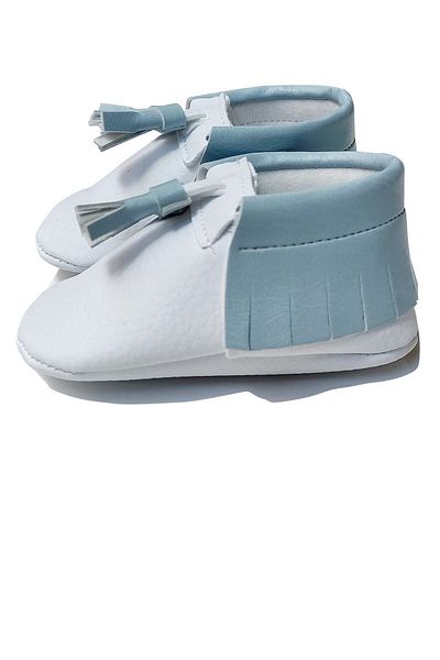 Meduza Baby Baby Moccasin Baby Blue Tasseled