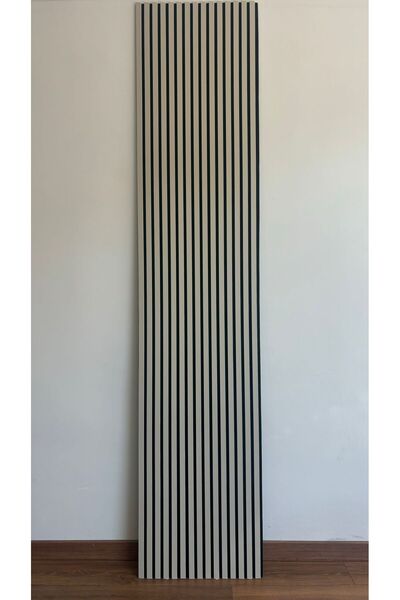 Şahan Art Deco Akustik Duvar Paneli / 60x280 / Açık Gri / 5 Mm Keçe / 9 Mm Çıta