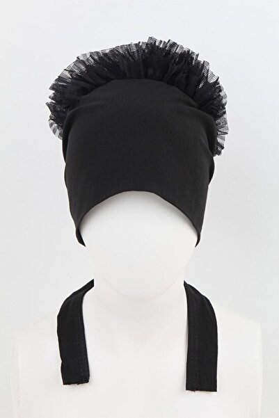 Gül Esarp Eyüpsultan Capota cu volan pentru femei, negru