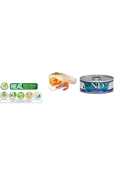 N&D 80 Gr Cod Fish - Nd Tone, Shrimp Pumpkin, Baby Age Cat Food