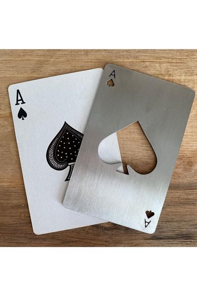 lovebox Stainless Steel Ace of Spades Decorative Bottle Opener