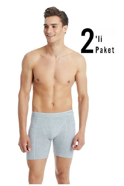 Blackspade 9216 Men's Long Retro Boxers - Pack of 2, 92% Cotton, Tender Cotton