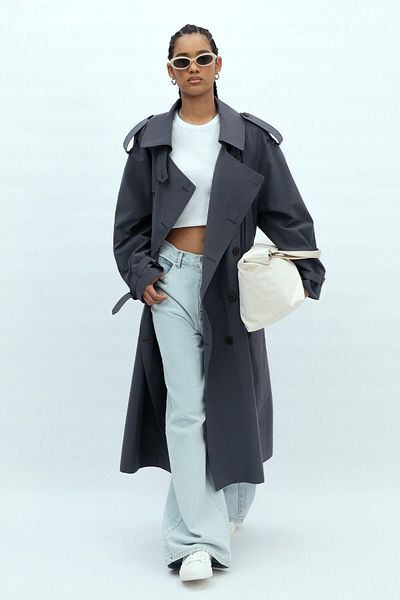 Manuka TRENCH OVERSIZE KOPENHAG ALBASTRU MARINE