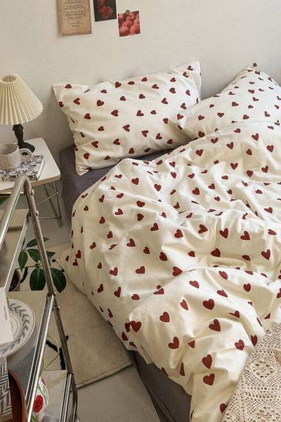 TABEA HOME Set cuvertură de pilota dublă Love - Bumbac, fără cearșaf