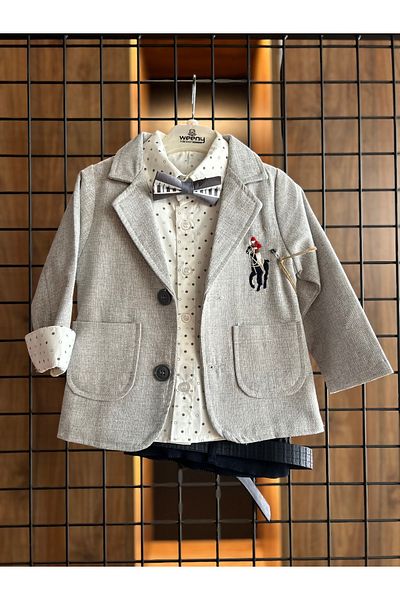 WEENY Gray Papylon Smoking Suit for Baby Boy anD ChilD - WeDDing Invitation