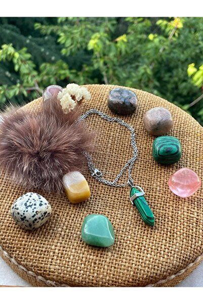 ŞK TAKI AKSESUAR Malahit Taşı Kolye