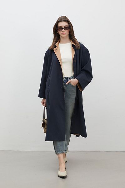Manuka MILANO Navy Blue Oversize Trench