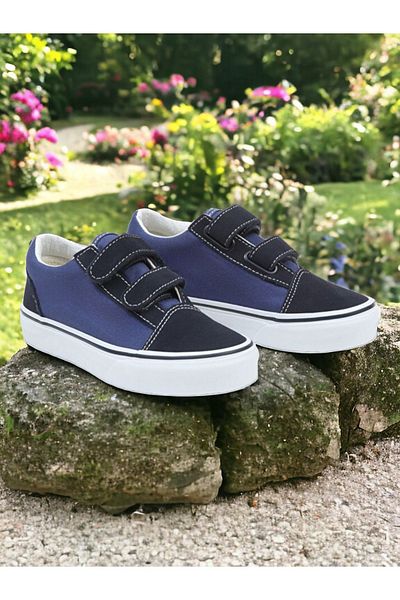 Lideral Pantofi sport negri, confortabili, cu velcro, pentru copii