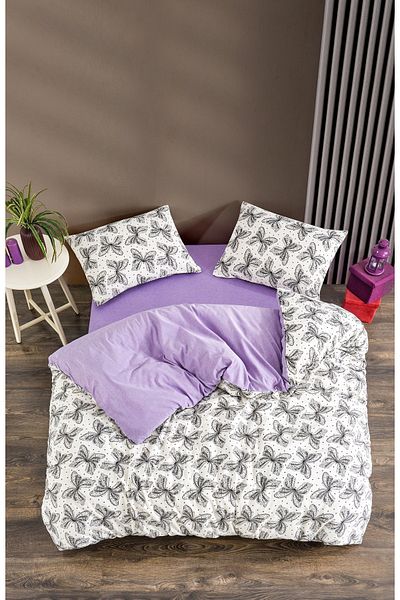 Set cuvertură de pilota cu fluture dublu - 200x220 fețe de pilota și 2 fețe de pernă