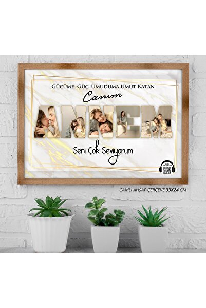 Minialbüm Anneye Özel Ahşap Çerçeve– Anneler Günü Hediyesi, Annneye Doğum Gün...