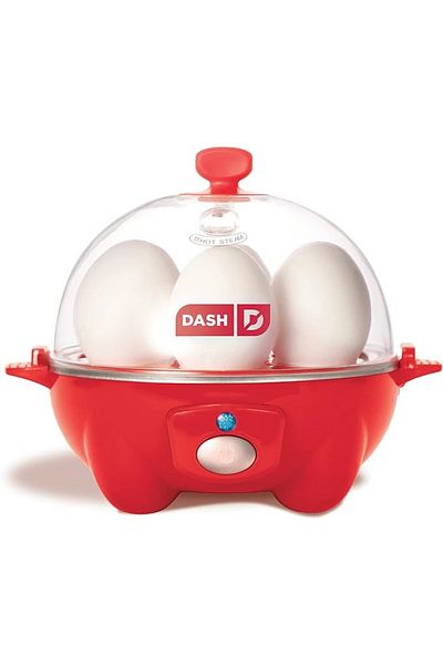 Dash Rapid Egg Cooker: 6 Egg Capacity, for Boiled, Poached, Scrambled or Omelettes, Auto Shut Off, Red