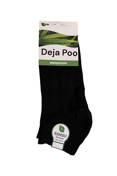deja poo 6 чифта мъжки черни бамбукови обувки и къси чорапи