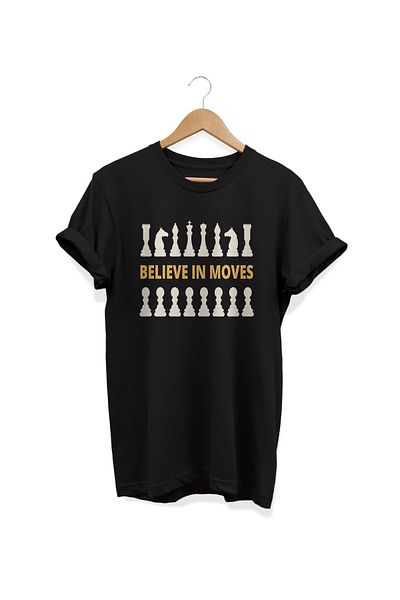 remonz Βαμβακερό μπλουζάκι με στάμπα σειράς Chess - Crew Neck, Large Size