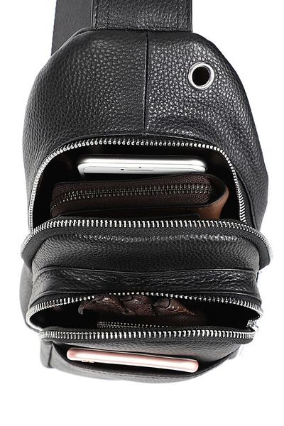 Av A Dos Uniszex bőr Crossbody táska mellkasi táska egykaros válltáska fejhallgató kimenettel, testtáska naponta