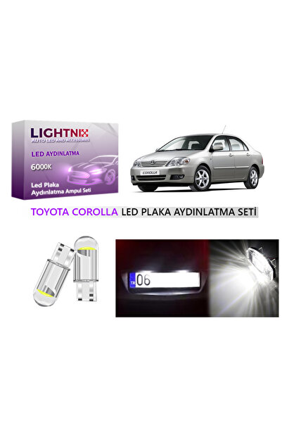 LIGHTNIX Toyota Corolla(2002-2007) T10 W5W LED Plaka Lambası Ampulü - Yüksek ...
