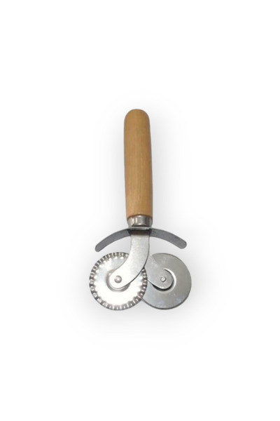 Mucha Stainless Double Head Two Sided Bamboo Handle Dough Roller Pizza Dough ...