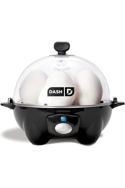 Dash Rapid Egg Cooker: 6 Egg Capacity, for Boiled, Poached, Scrambled or Omelettes, Auto Shut Off, Black