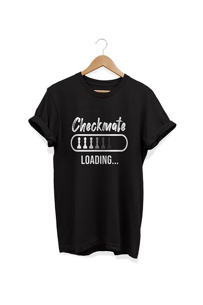 remonz Βαμβακερό μπλουζάκι με στάμπα σειράς Chess - Crew Neck, Large Size