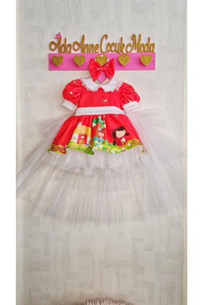 NA ADDESIGN Devojčica Crvenkapica Til komad haljina sa lepršavim repom