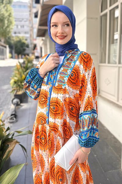Gizce Orange Jullia Dress