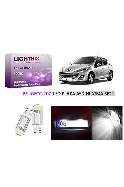 LIGHTNIX Peugeot 207 T10 W5W LED Plaka Lambası Ampulü - Yüksek Parlaklık ve D...