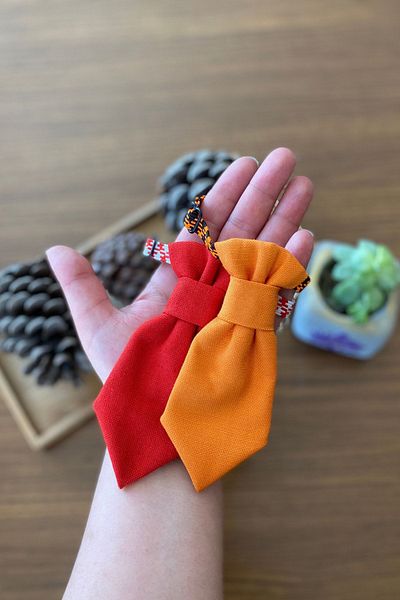 Minikpaw aksesuar Cat Tie Red-Orange
