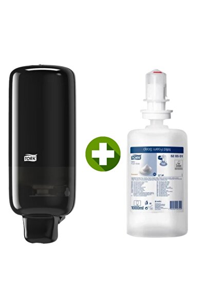 TORK 1 buc. Dozator de săpun cu spumă negru 561508  1 litru de săpun cu spumă...