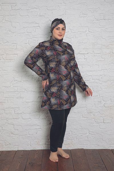DONEX 1247 Πλήρως καλυμμένο μαγιό Lycra Hijab