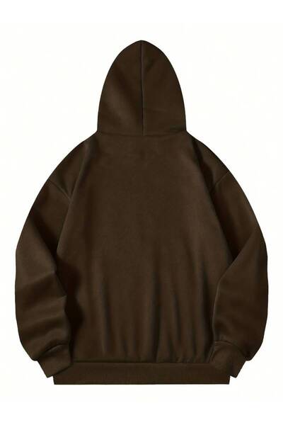AMMA Unisex Oversize Winter Never Give Up Φούτερ με κουκούλα με κουκούλα - 3 νήματα