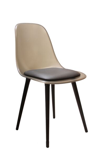 Estelia Netaks Abant Sandalye Ahşap Siyah Ayaklı (ŞEFFAF) Minderli