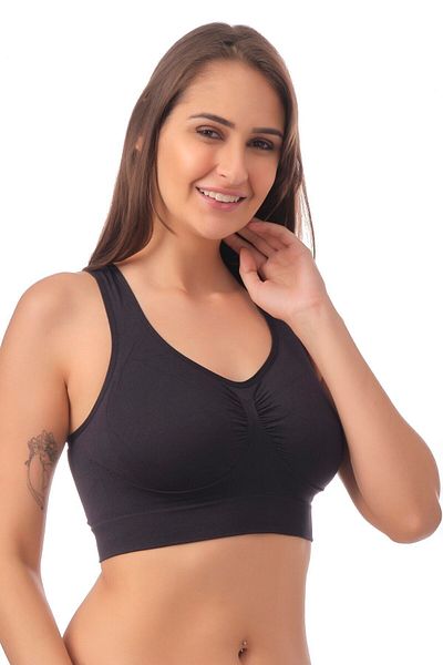 Doce Cravo Seamless Recovery Sports Bra11604001 Black